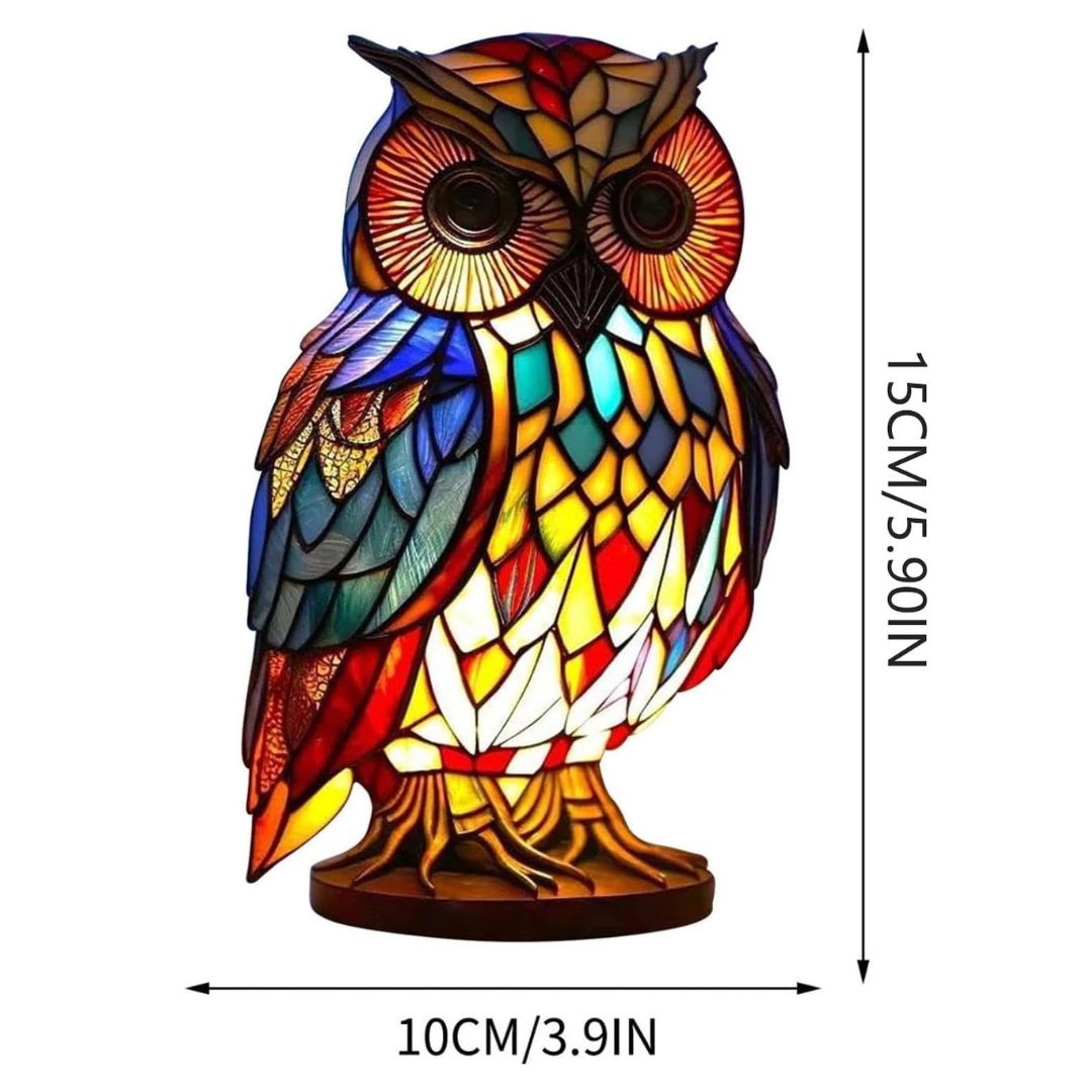 Lampe hibou lumineuse artisanale