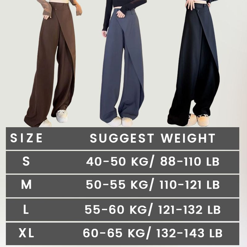 Pantalon large à jambes longues avec patchwork irrégulier à la mode pour femme