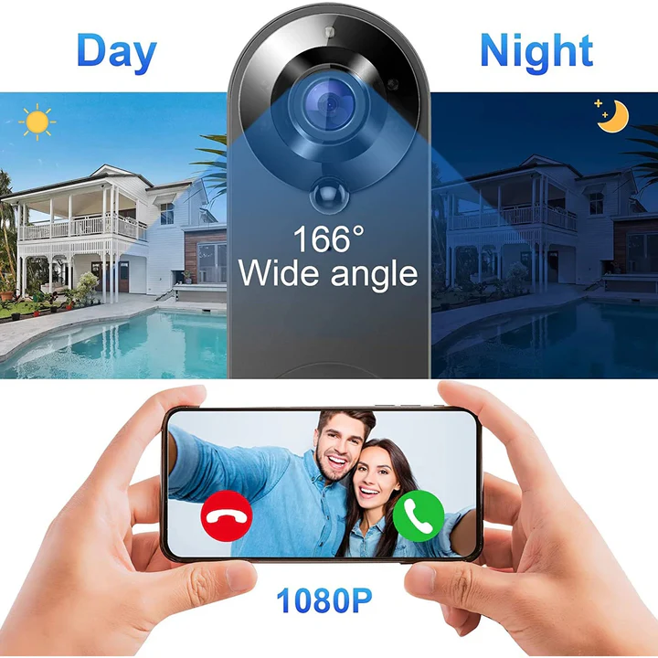 nordivo – Sonnette vidéo Wi-Fi sans fil