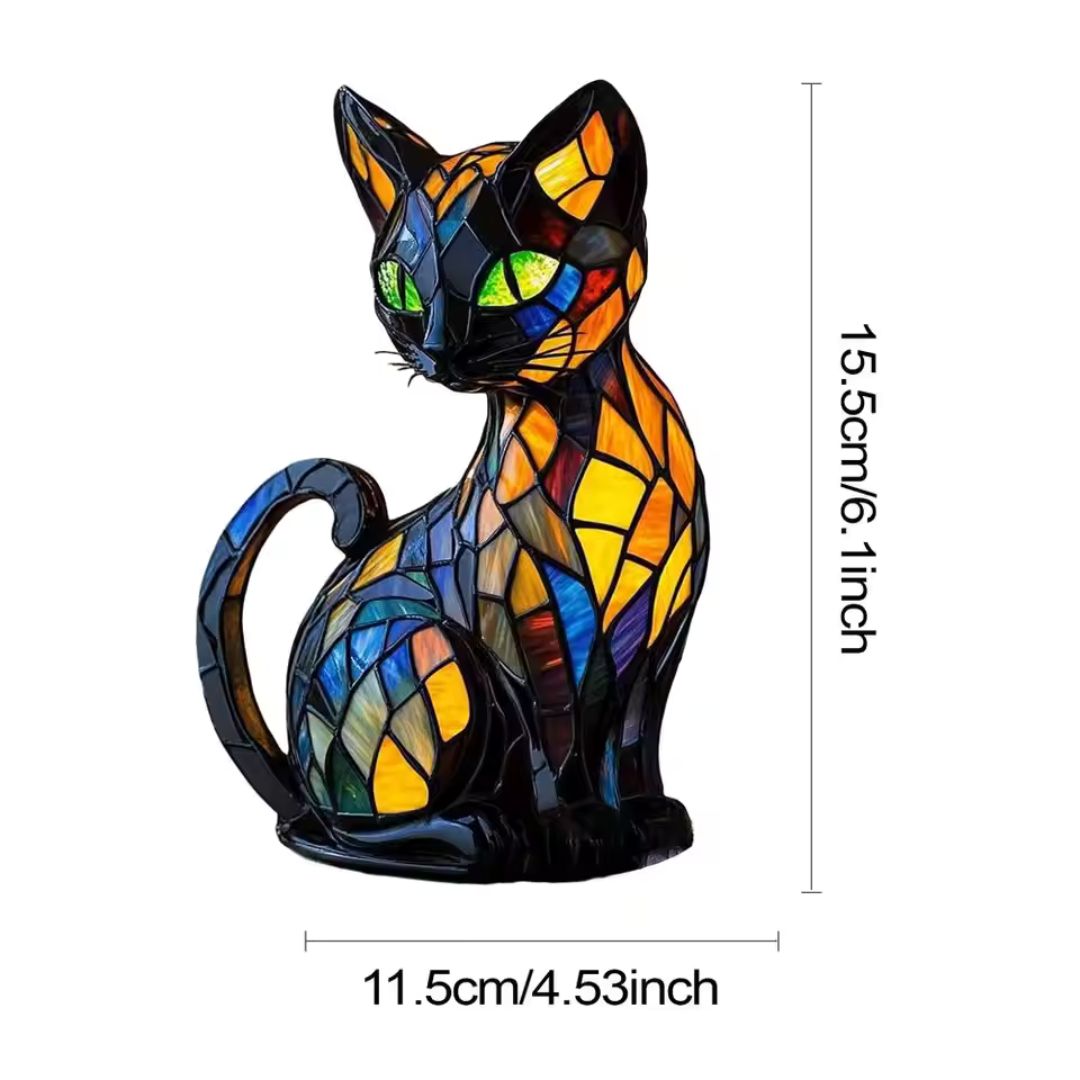 Lampe chat lumineuse artisanale