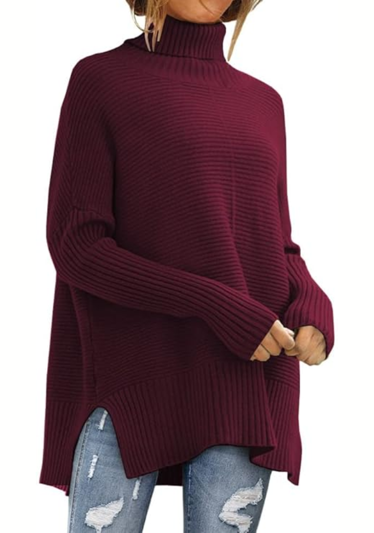 Elisa | Pull Chaud à Col Roulé Enveloppant