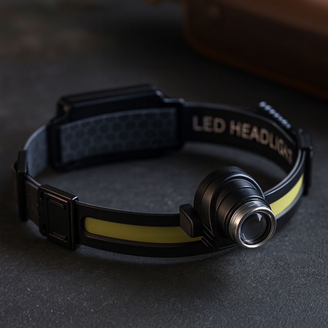 Lampe frontale LED 1000 lumens avec mode lumière rouge