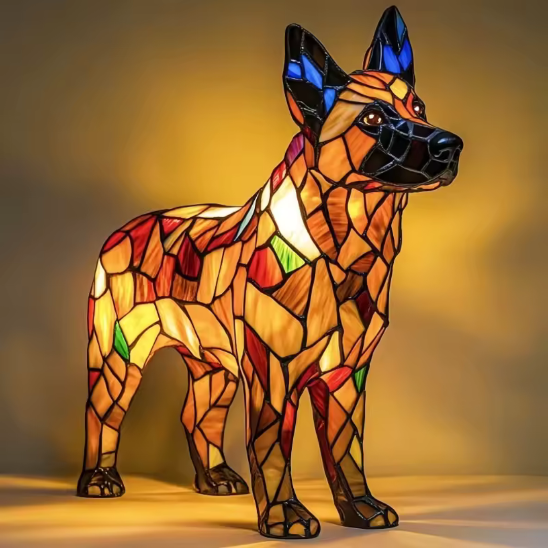 Lampe artisanale lumineuse pour chien