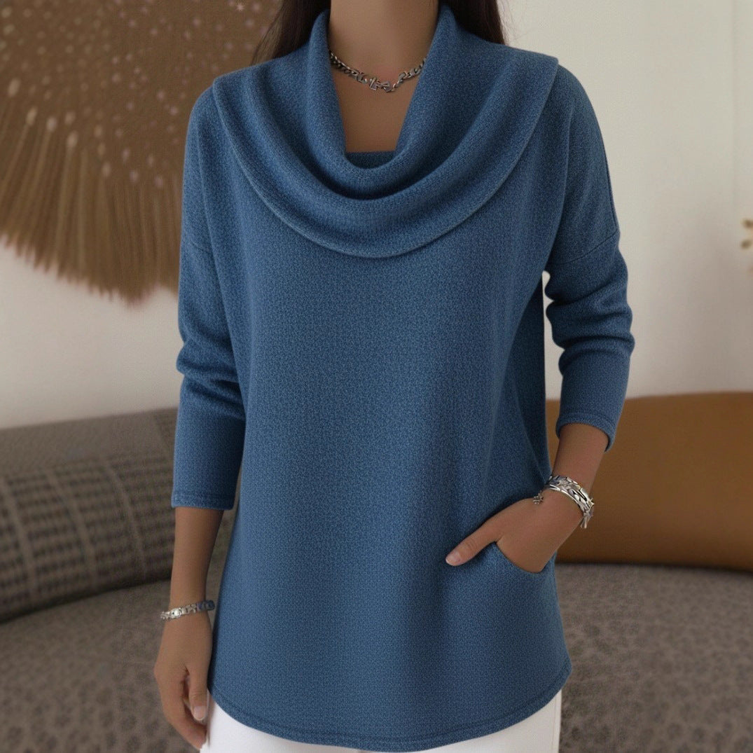 Lia | Pull Doux avec Col Col V
