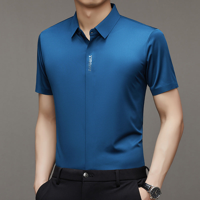đ„NouveautĂ©s - 80 % de rĂ©ductionđ„Chemise homme en soie glacĂ©e Ă sĂ©chage rapide