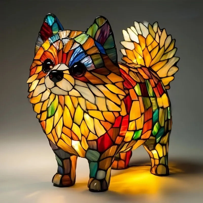 Lampe Pomerania Glow – Lampe LED décorative avec chien