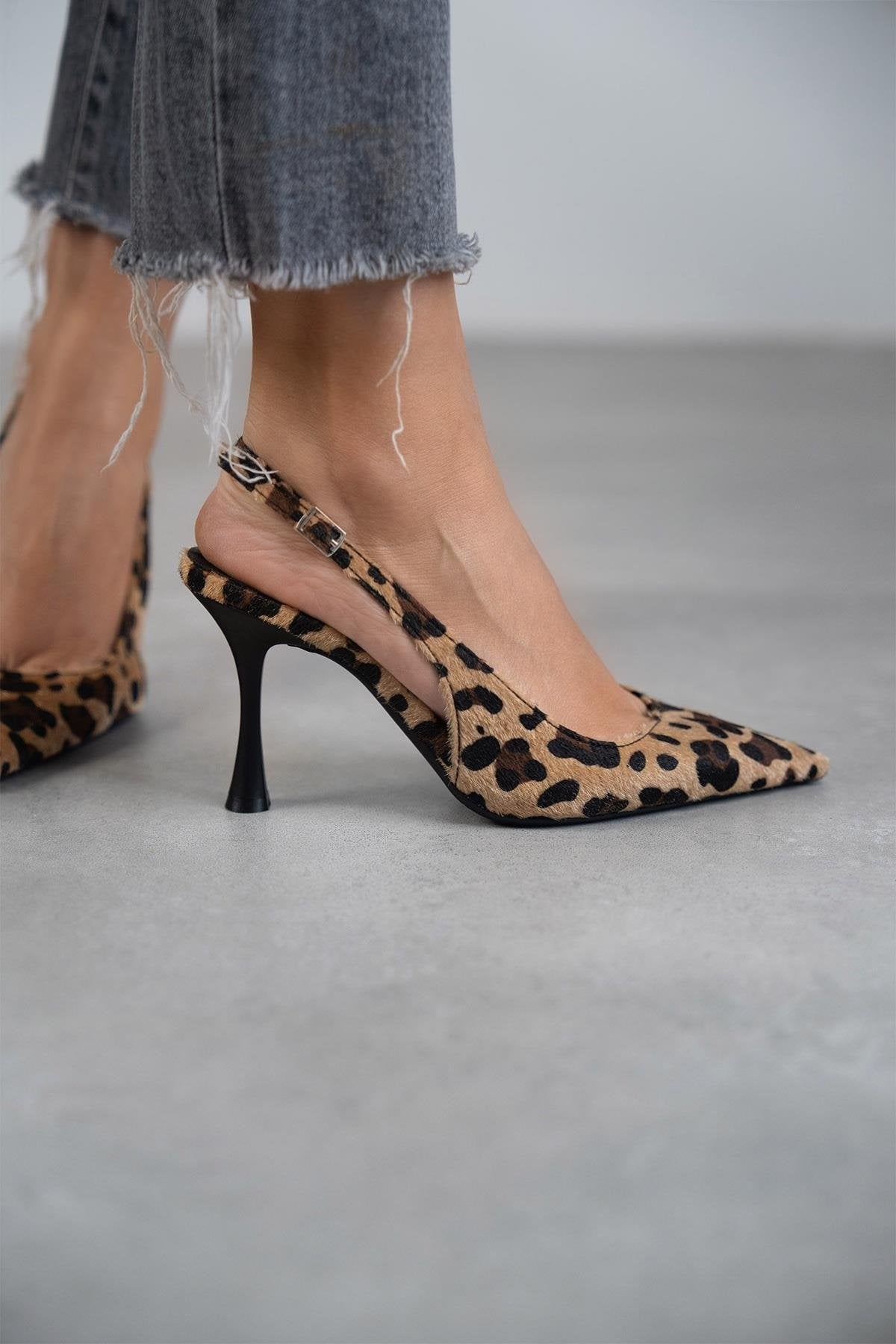 Lorena - tacchi in camoscio leopardato