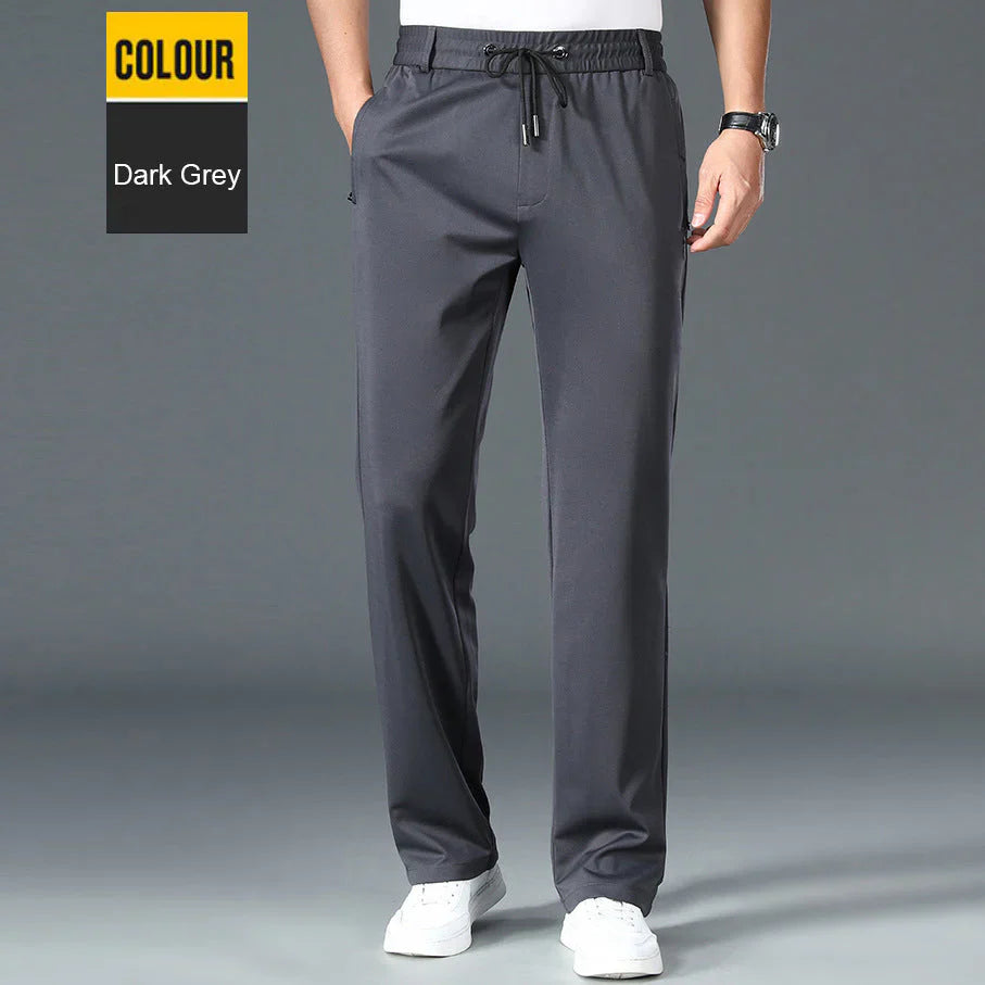 Pantalon droit décontracté homme anti-rides