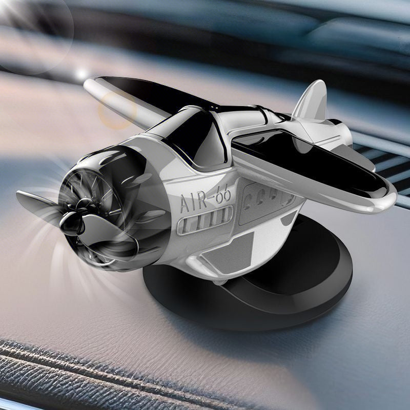 Décorations pour voiture en forme d’avion alimentées à l’énergie solaire