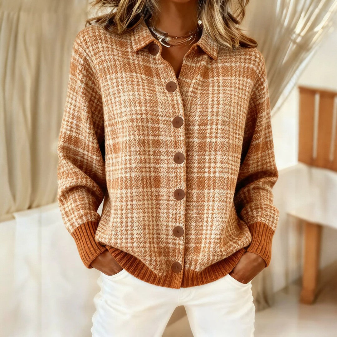 BEATRICE – Pull doux à carreaux chauds