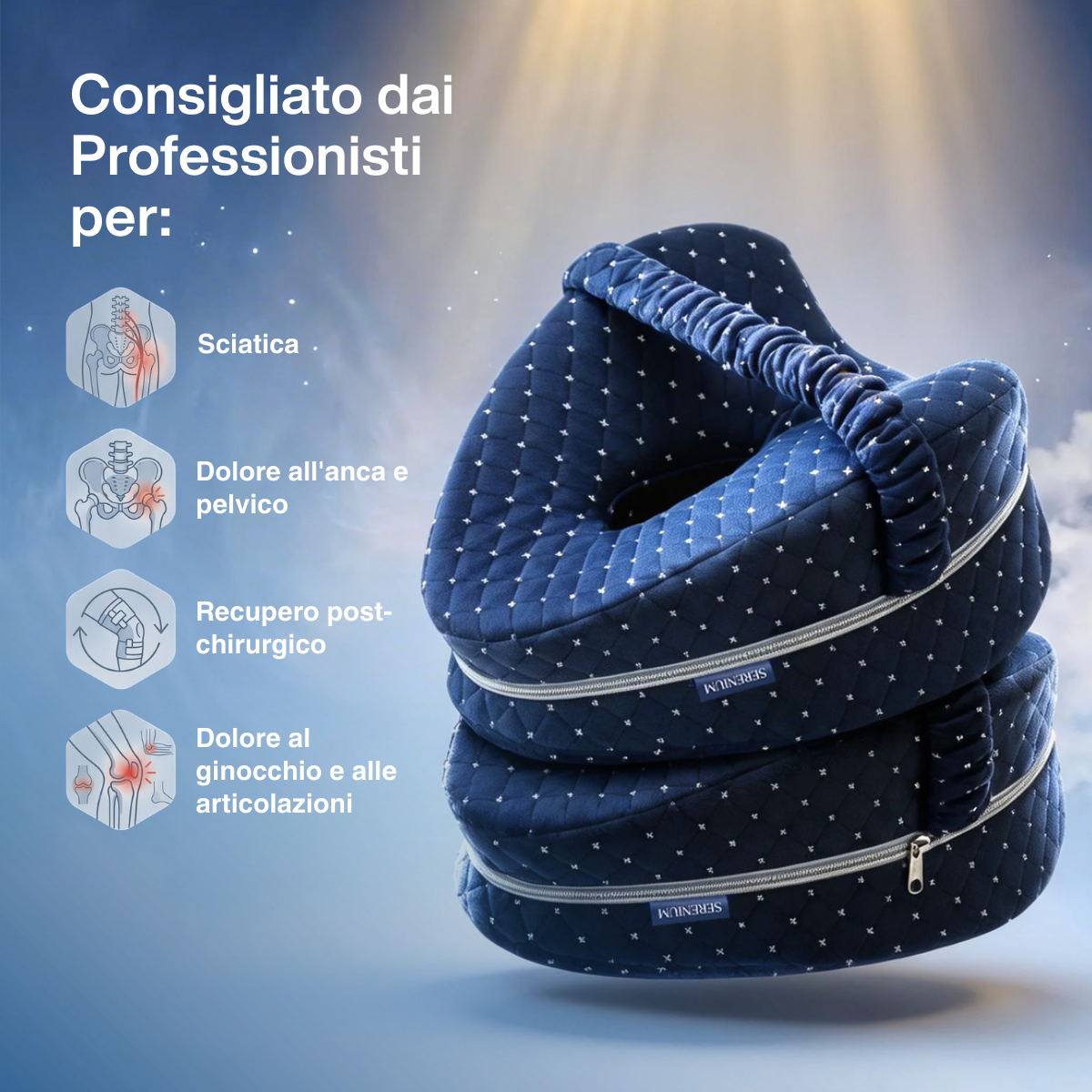 OrthoHip - Coussin Ergonomique entre les Genoux