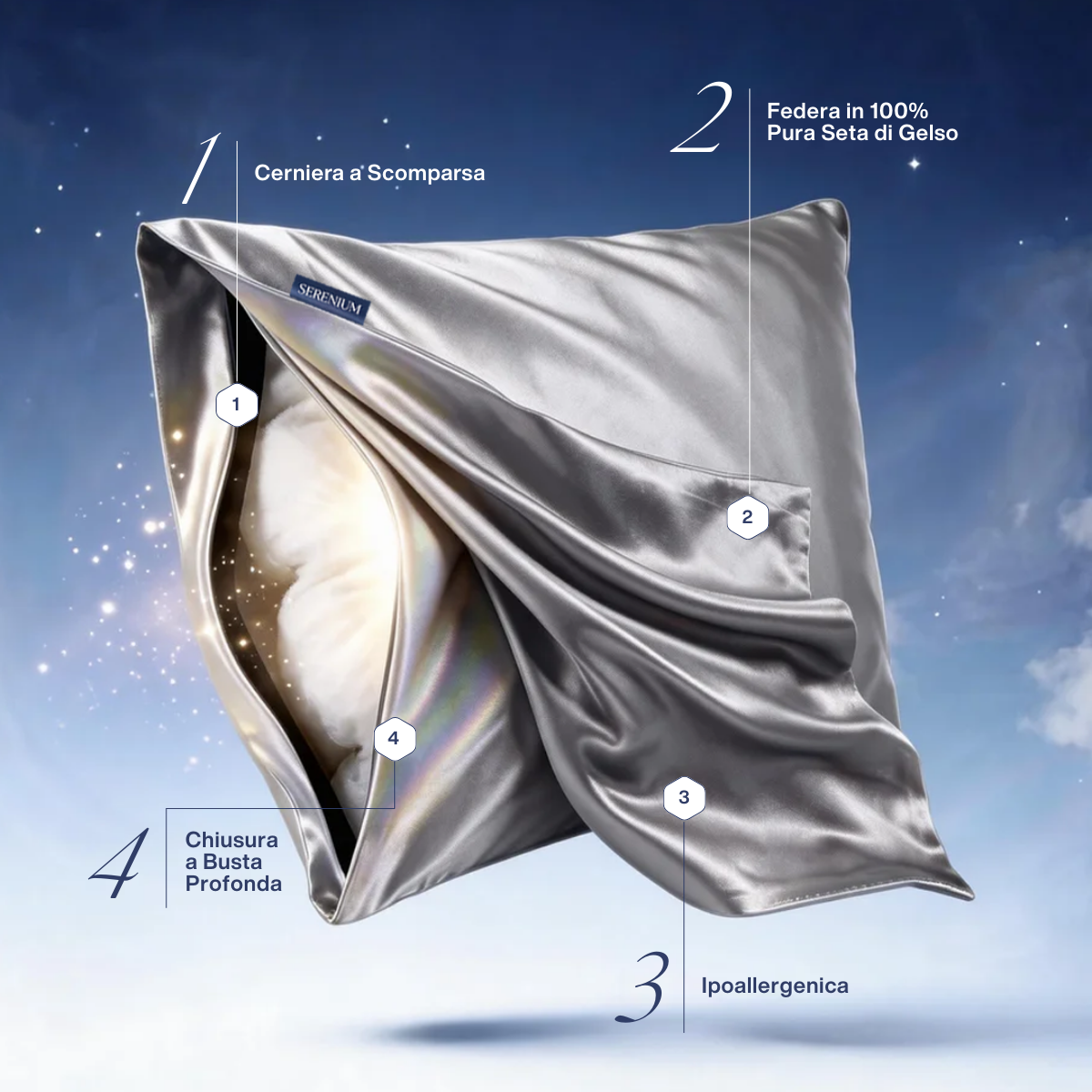 Foulard en Soie pour Soin de la Peau et des Cheveux (2 Pièces)