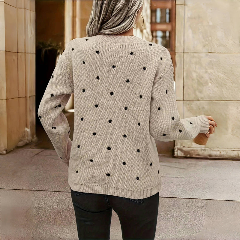 Clara | Pull en Maille avec Petits Pois