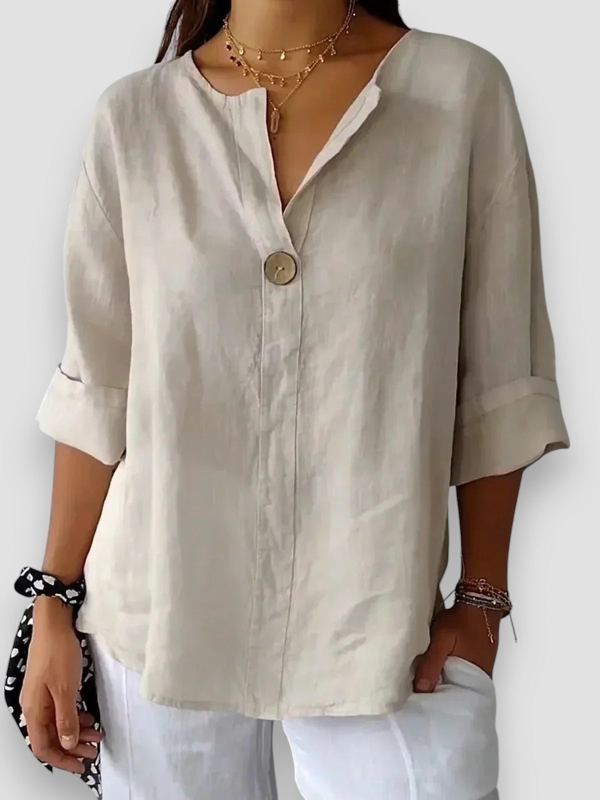 Sofia - blusa casual con scollo a v