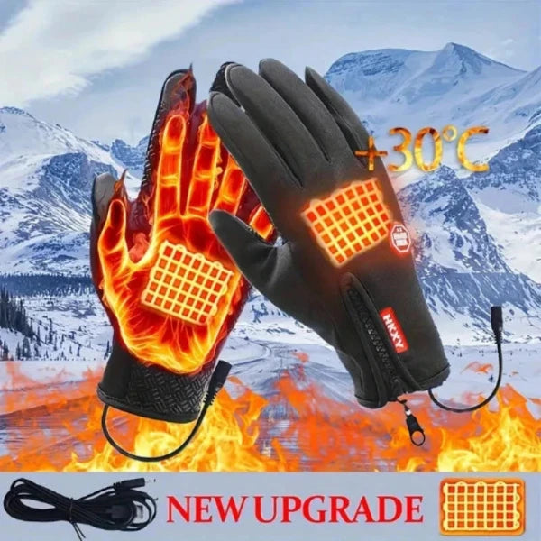 Gants chauffants outdoor imperméables avec fonction tactile