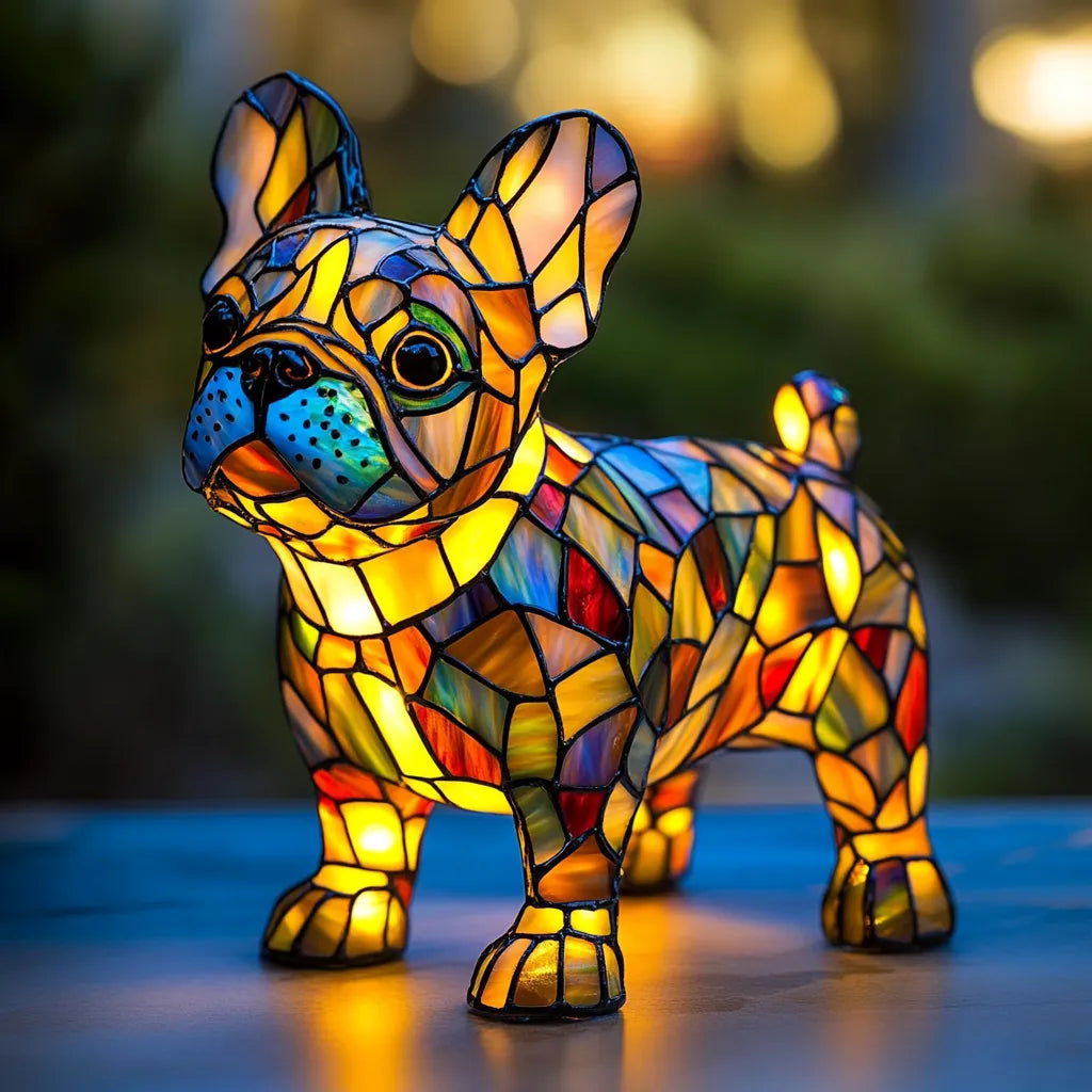 Lampe chien lumineuse artisanale