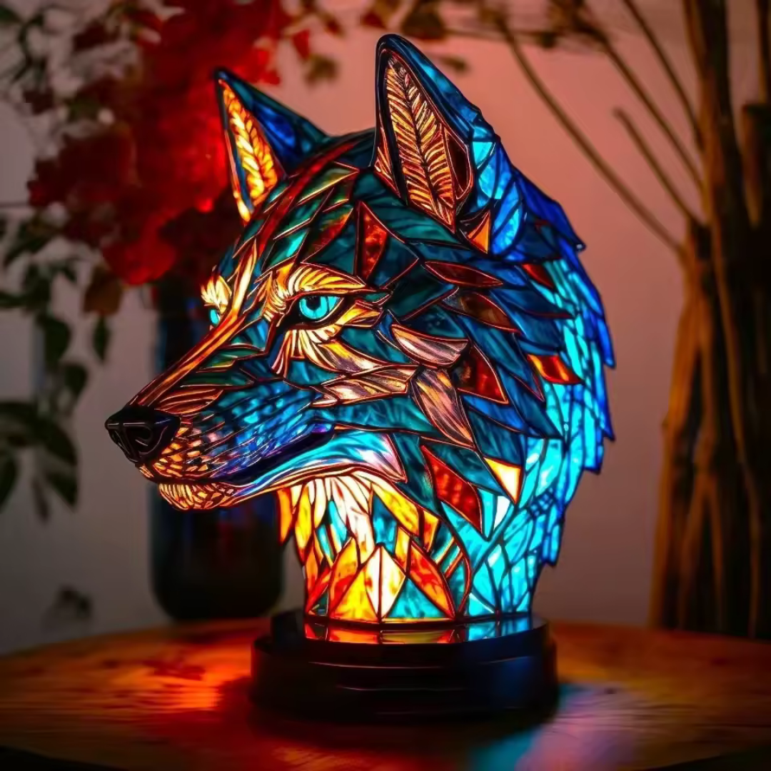 Lampe lupo lumineuse artisanale