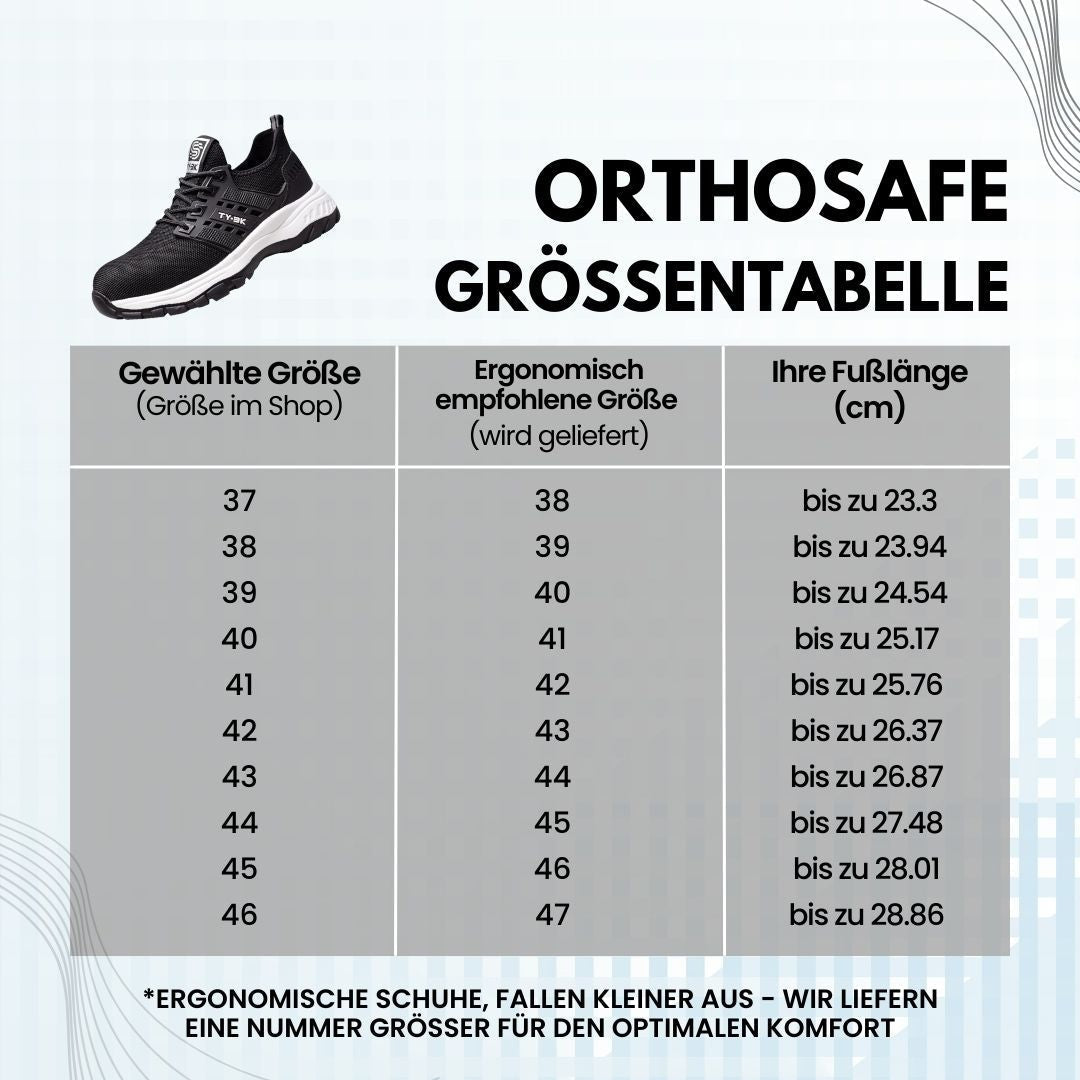 OrthoSafe – Chaussures de sécurité ergonomiques certifiées EN ISO 20345