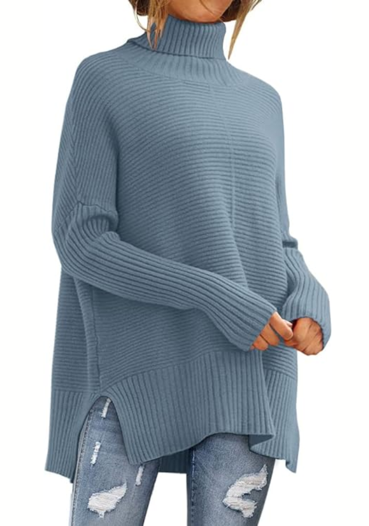 Elisa | Pull Chaud à Col Roulé Enveloppant
