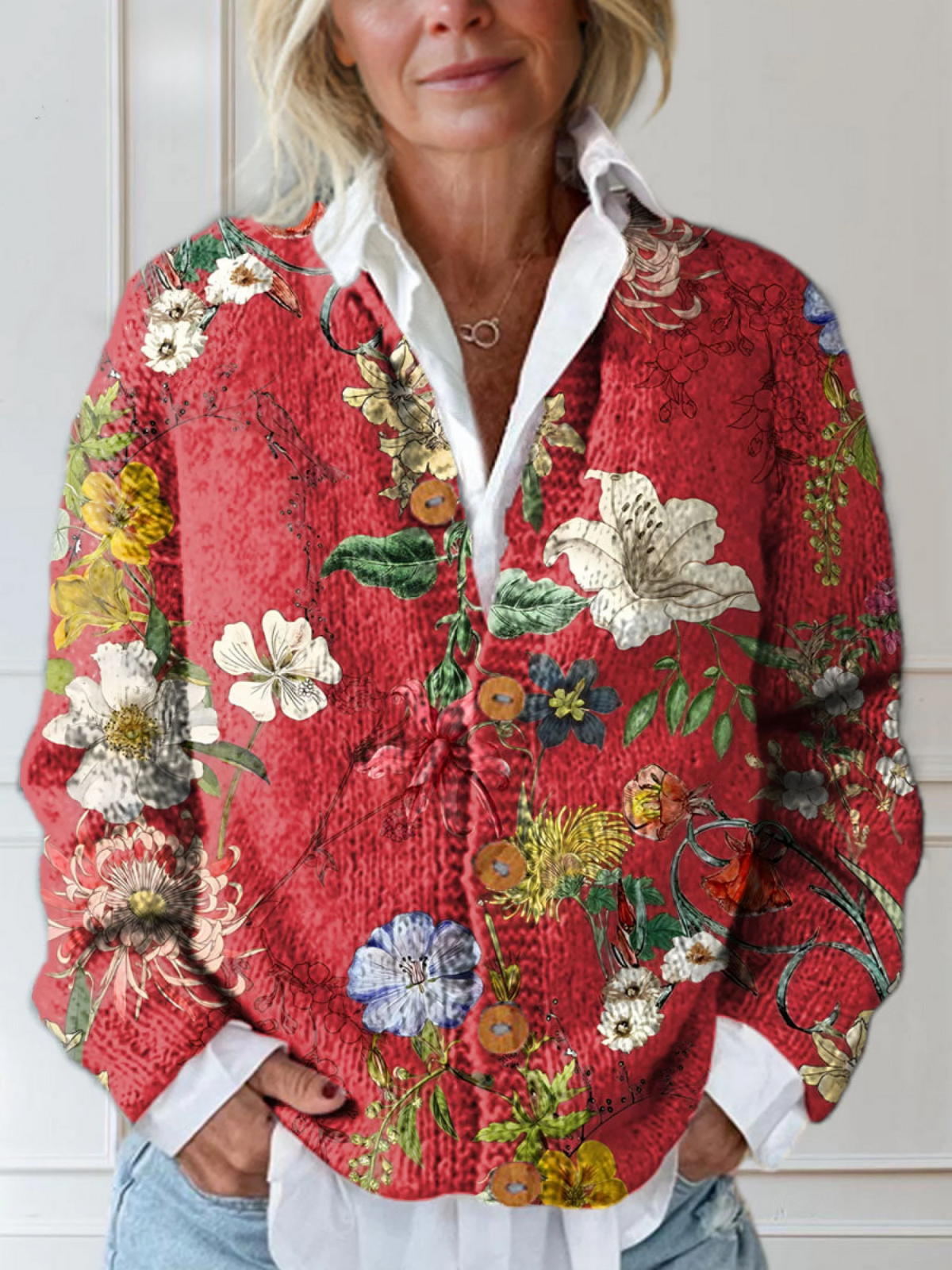 Karmen - cardigan floreale vintage