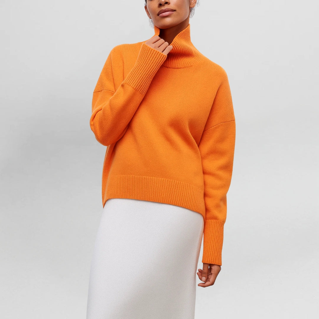 Stefanie | Pull Chaud et Raffiné avec Col Montant