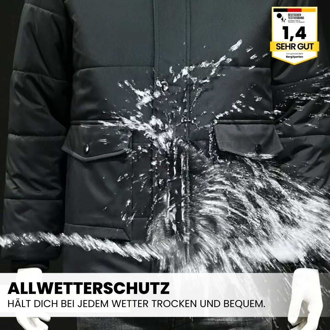 ThermoMax – Veste d'hiver matelassée à capuche pour homme