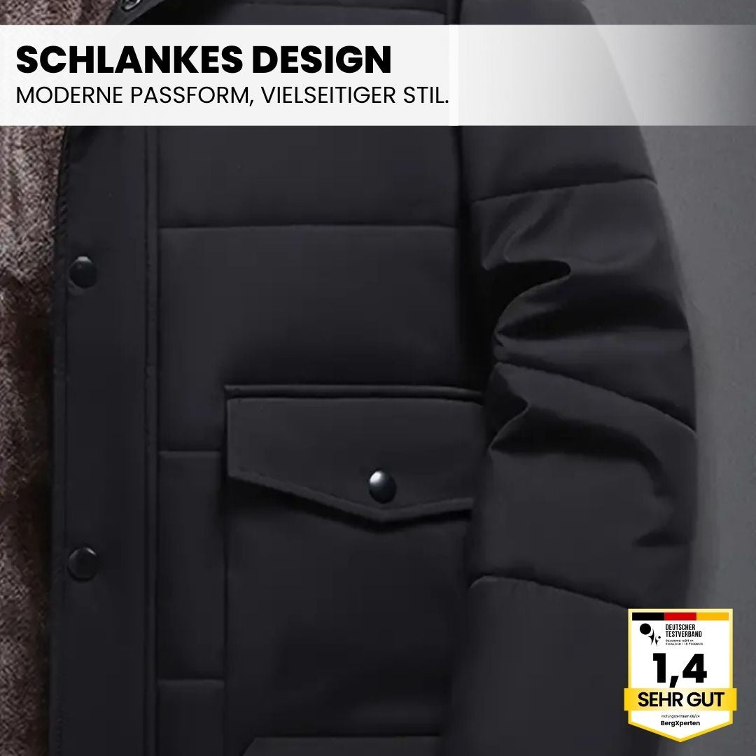 ThermoMax – Veste d'hiver matelassée à capuche pour homme