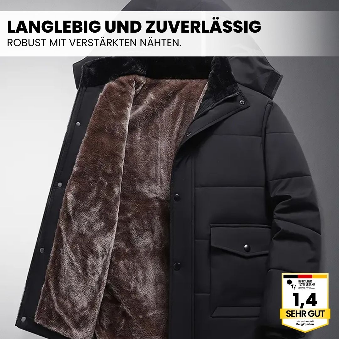 ThermoMax – Veste d'hiver matelassée à capuche pour homme