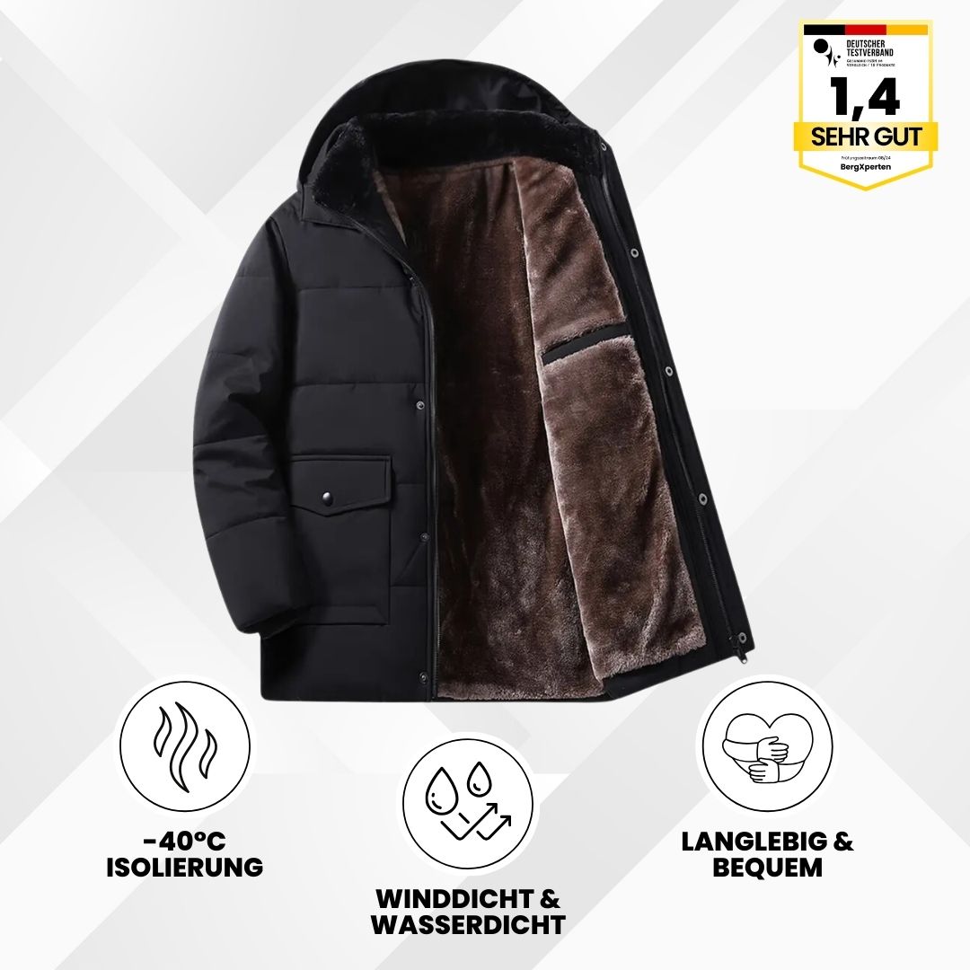 ThermoMax – Veste d'hiver matelassée à capuche pour homme