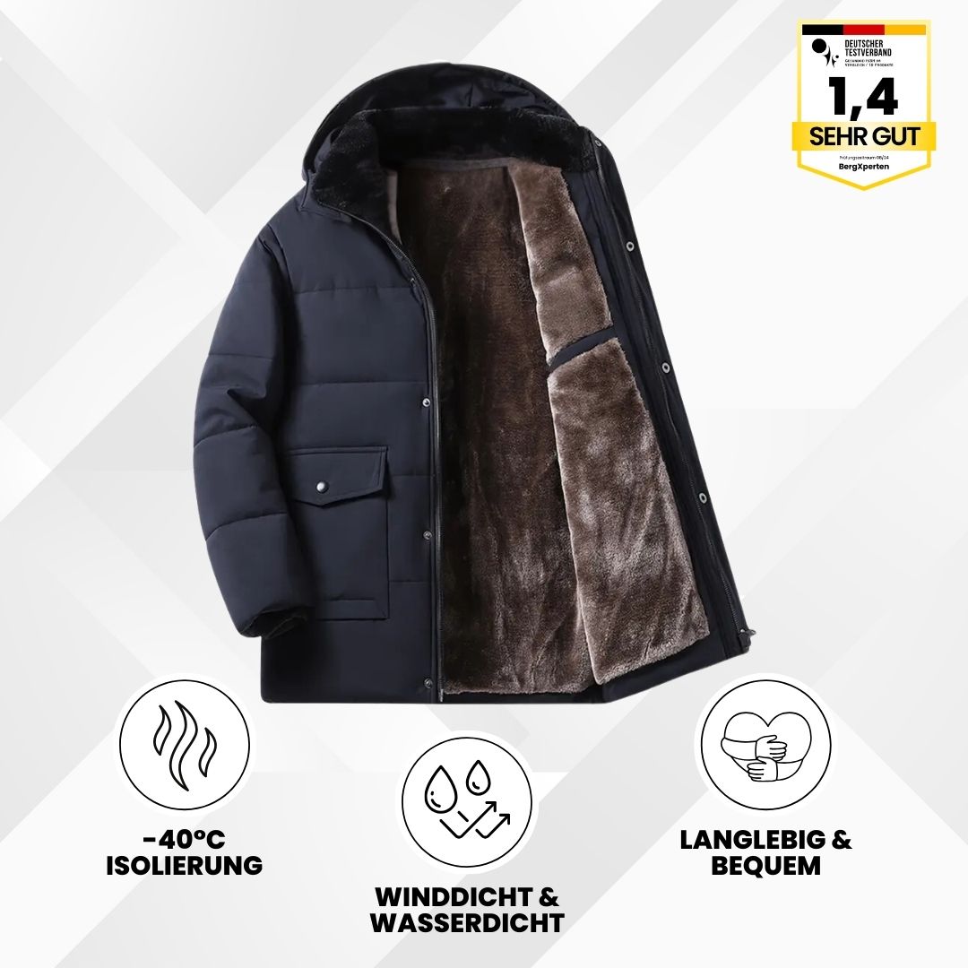 ThermoMax – Veste d'hiver matelassée à capuche pour homme