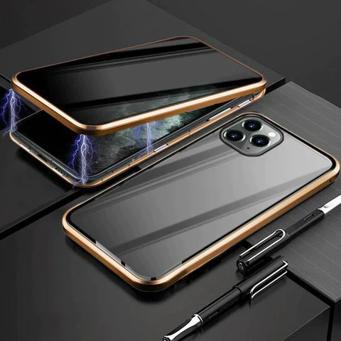 Coque magnétique anti-regard pour iPhone