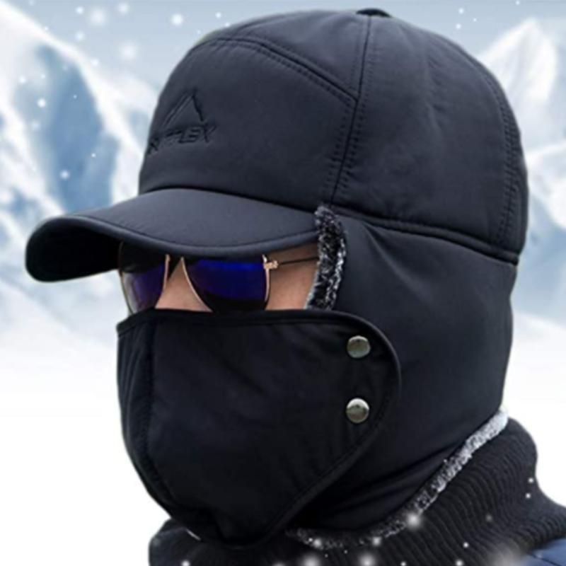 nordivo – Bonnet d'hiver coupe-vent avec protège-oreilles
