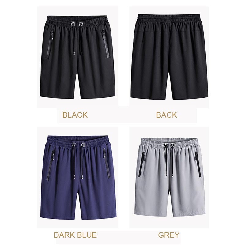 Shorts élastiques en soie glacée grandes tailles pour homme