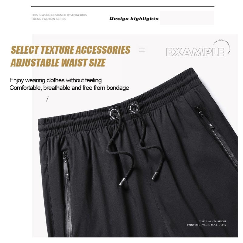 Shorts élastiques en soie glacée grandes tailles pour homme