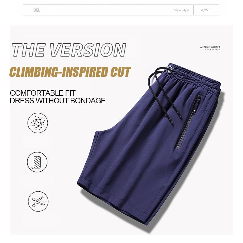 Shorts élastiques en soie glacée grandes tailles pour homme