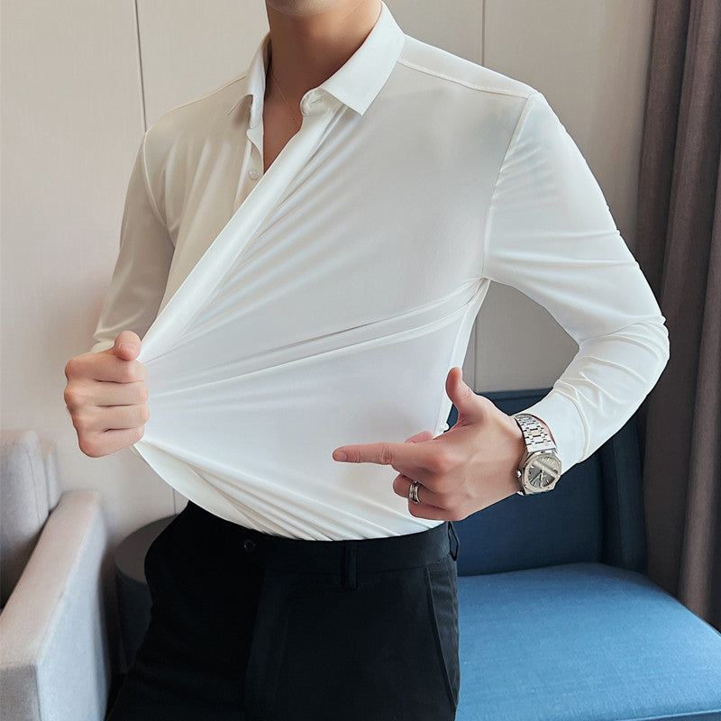 Chemise homme sans plis avec boutons