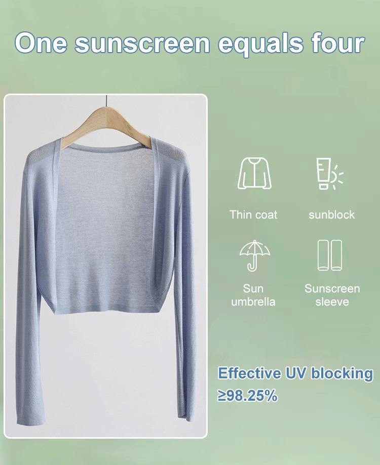 Cardigan en soie glacée Chemise pour la climatisation