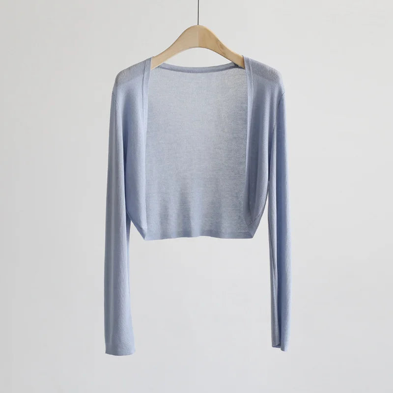 Cardigan en soie glacée Chemise pour la climatisation