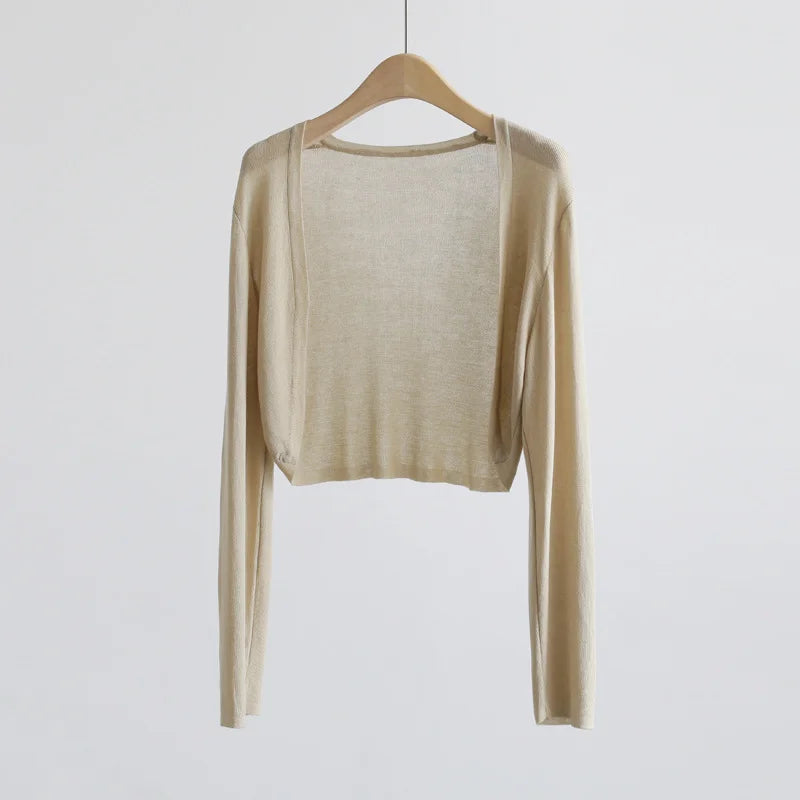 Cardigan en soie glacée Chemise pour la climatisation