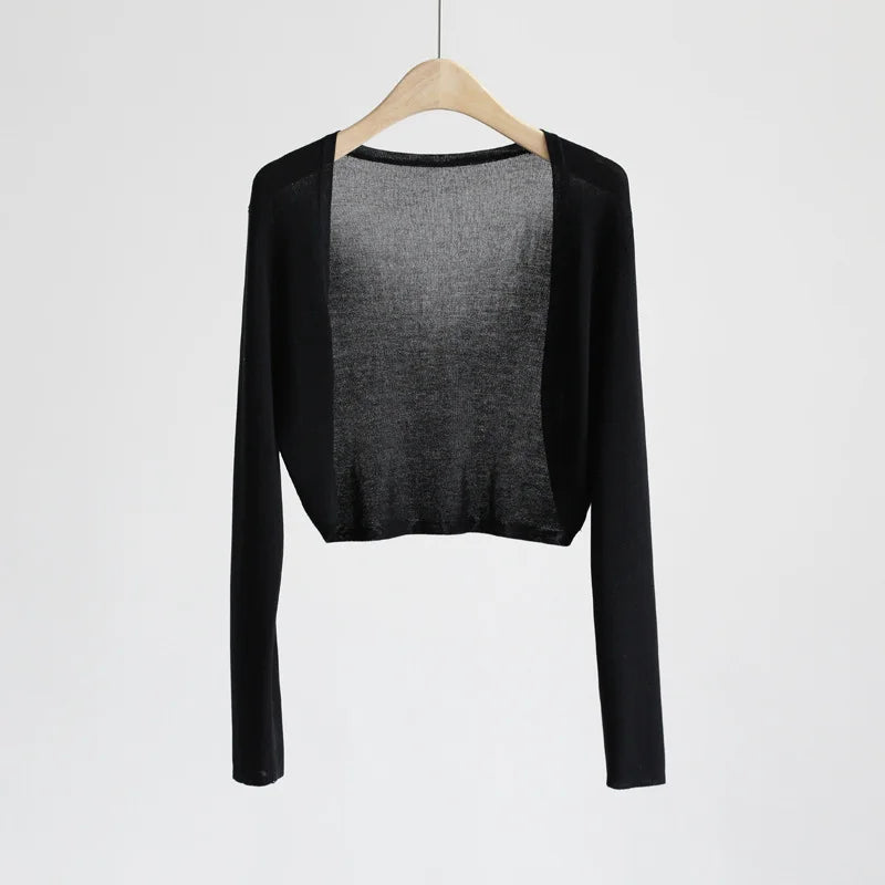 Cardigan en soie glacée Chemise pour la climatisation