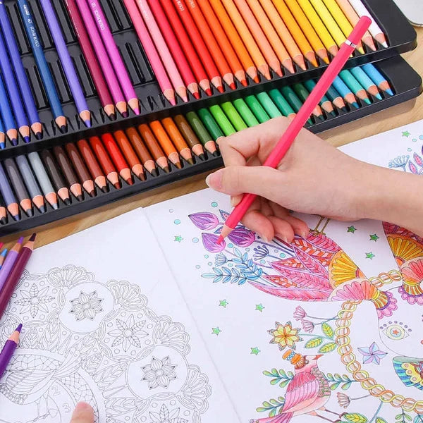 Ensemble de 48 crayons de couleur, feutres à l'huile colorés