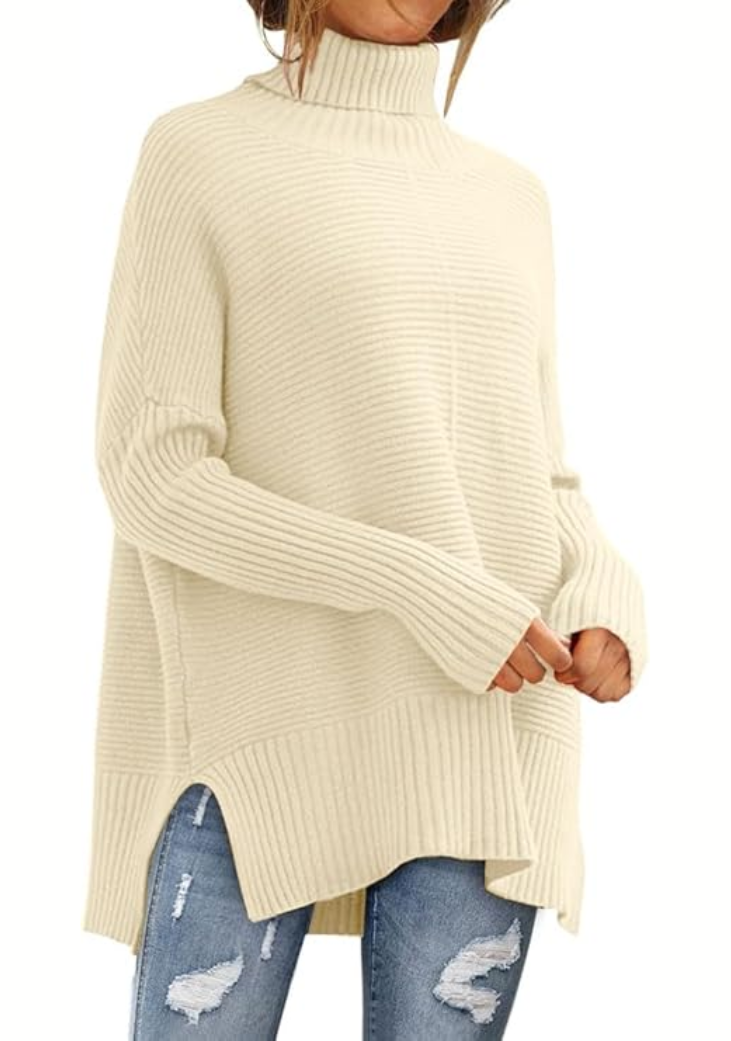 Elisa | Pull Chaud à Col Roulé Enveloppant