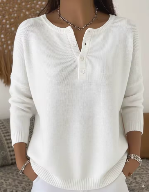 Vera | Pull Élégant avec Décolleté à Boutons