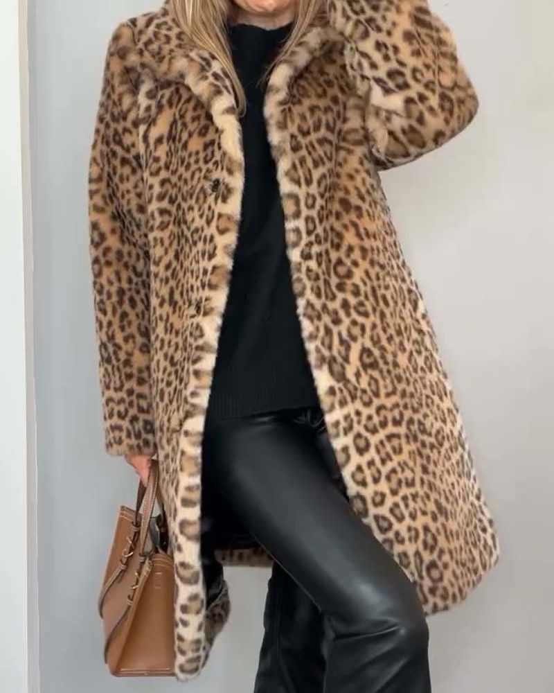 Nerina   -  cappotto leopardato elegante
