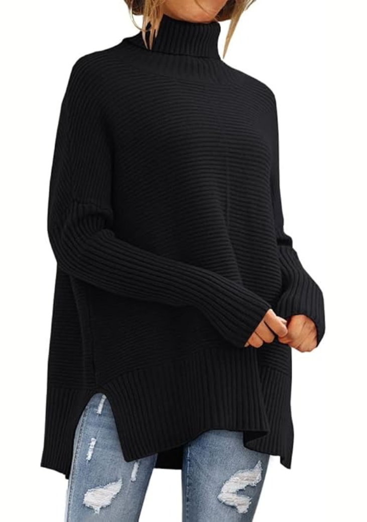 Elisa | Pull Chaud à Col Roulé Enveloppant