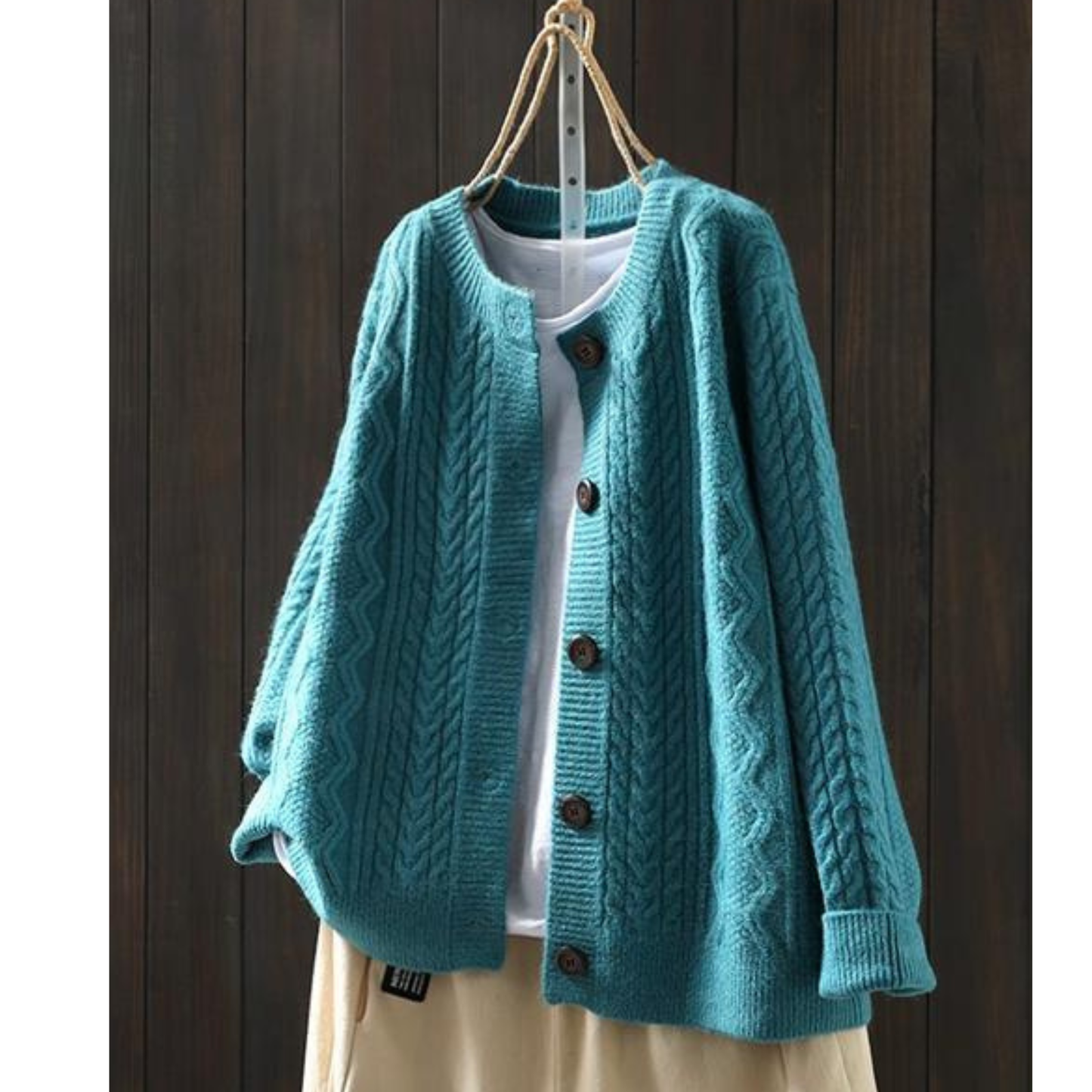 Marina | Cardigan en Maille Tressée Douce