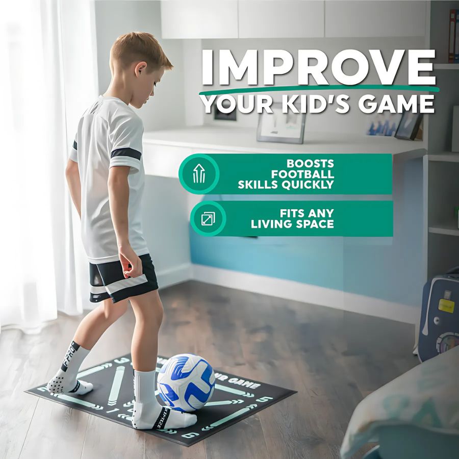 Tapis d'entraînement de football avec guide vidéo