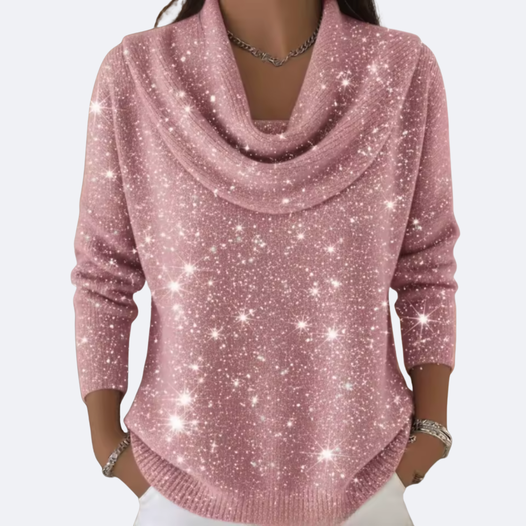 LANA - Pull Élégant avec Détails Scintillants