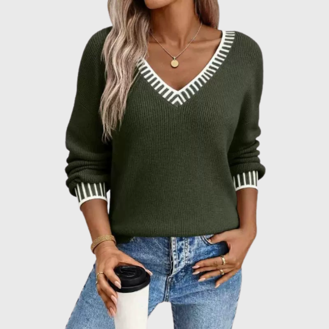 Mara | Pull Doux avec Décolleté en V