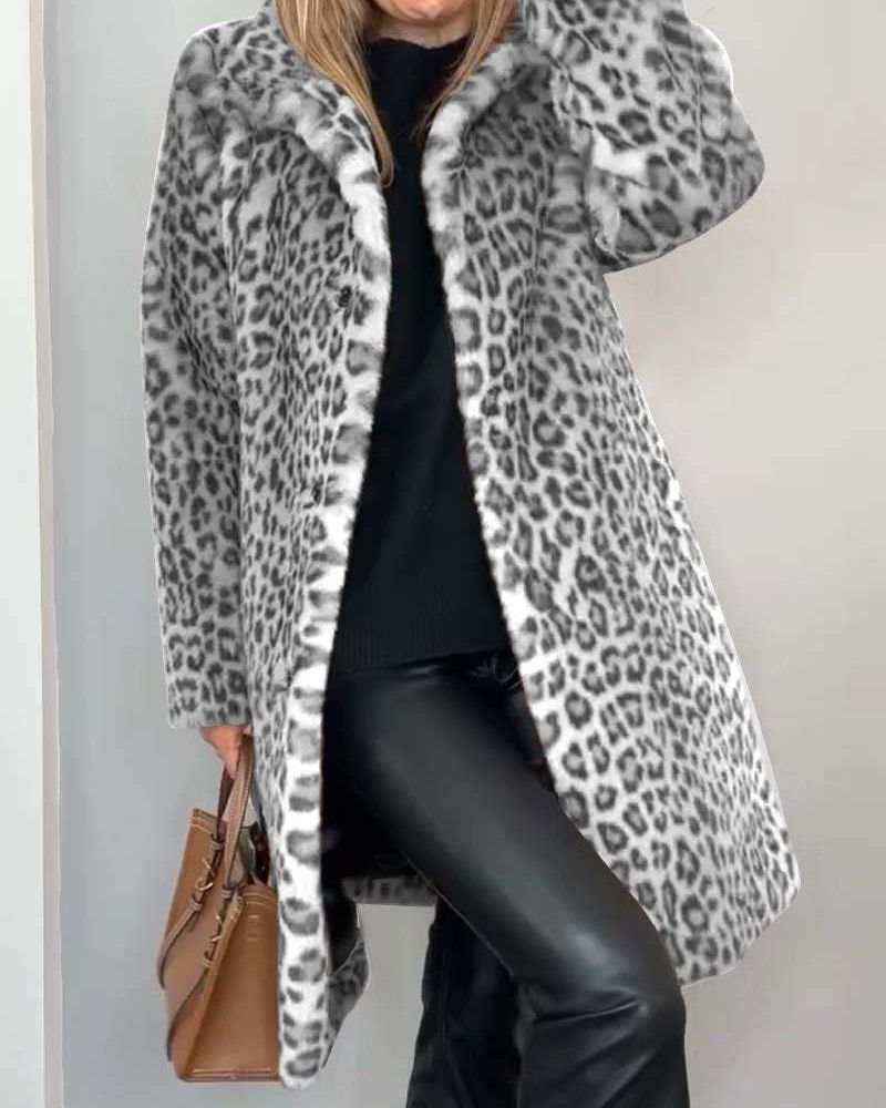 Nerina   -  cappotto leopardato elegante